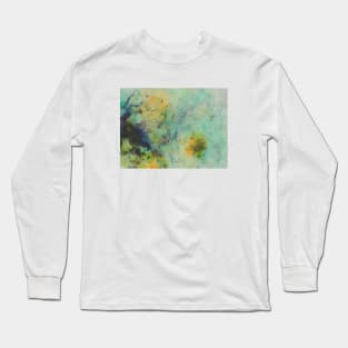 Green & Yellow Marble Texture Long Sleeve T-Shirt